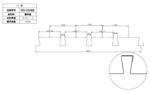 YX51-155-620缩口楼承板